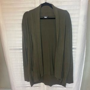 DoTerra olive/brown cardigan.